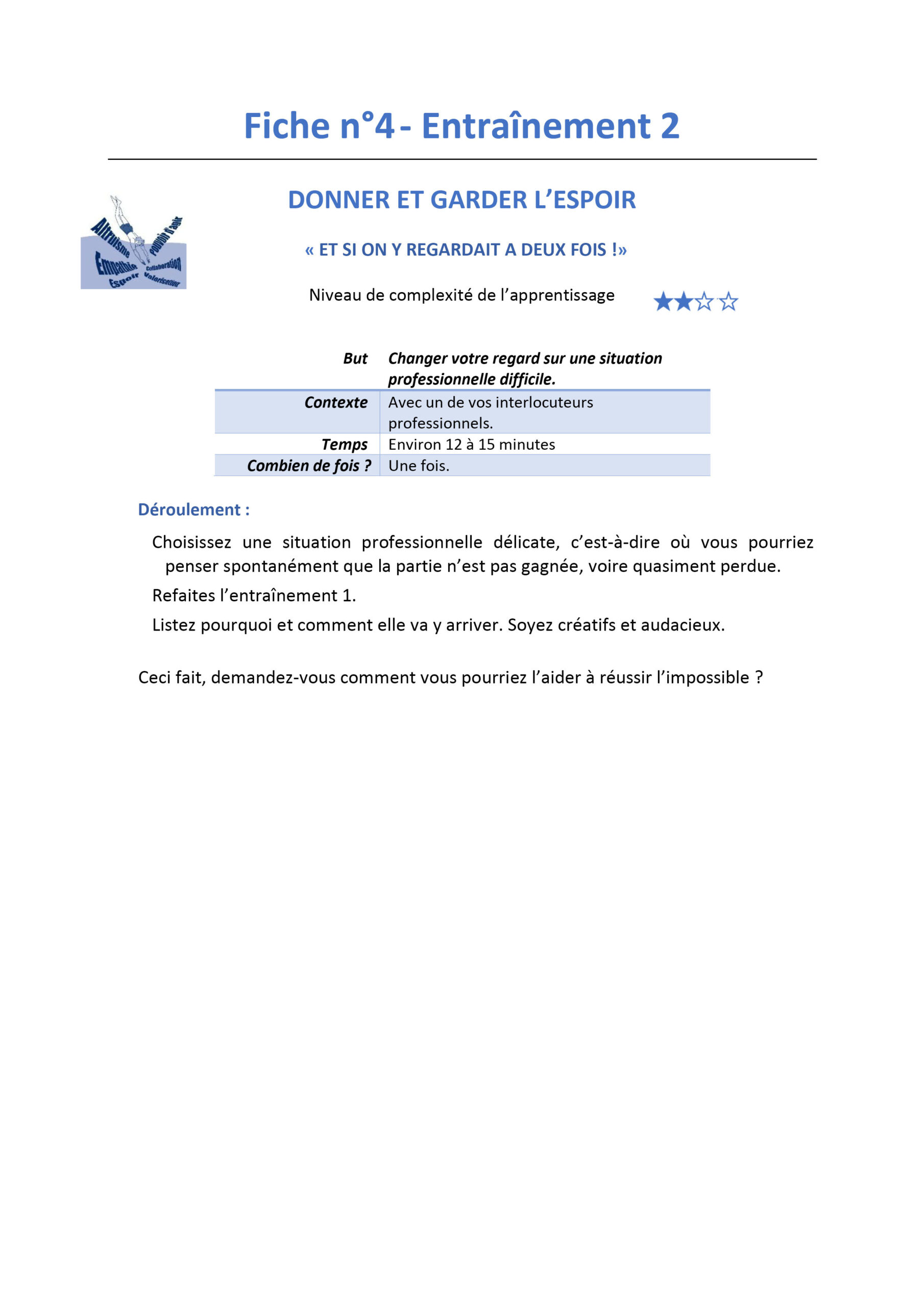 Fiche 3 - Entraînement 2