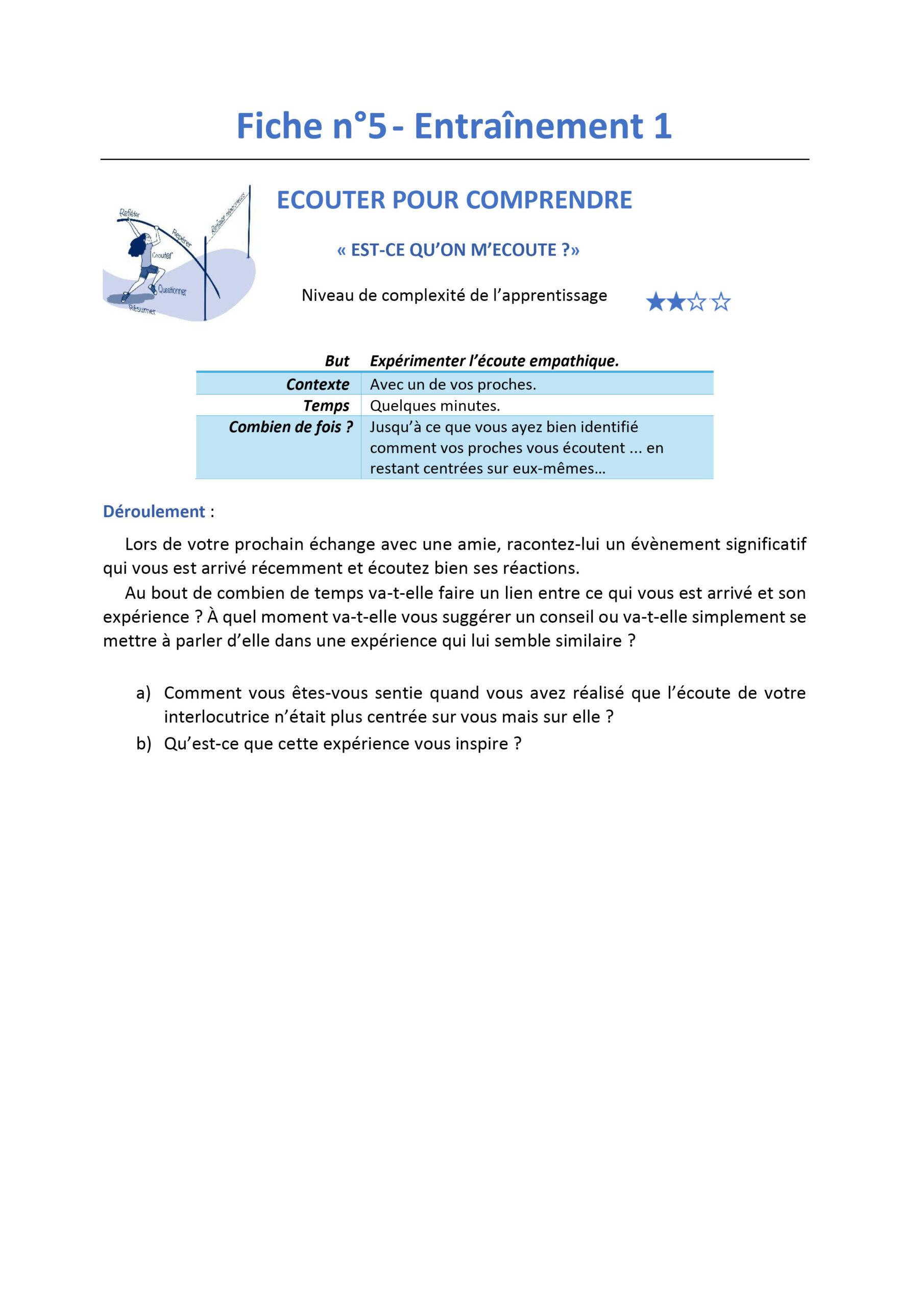 Fiche 7 - Entraînement 1