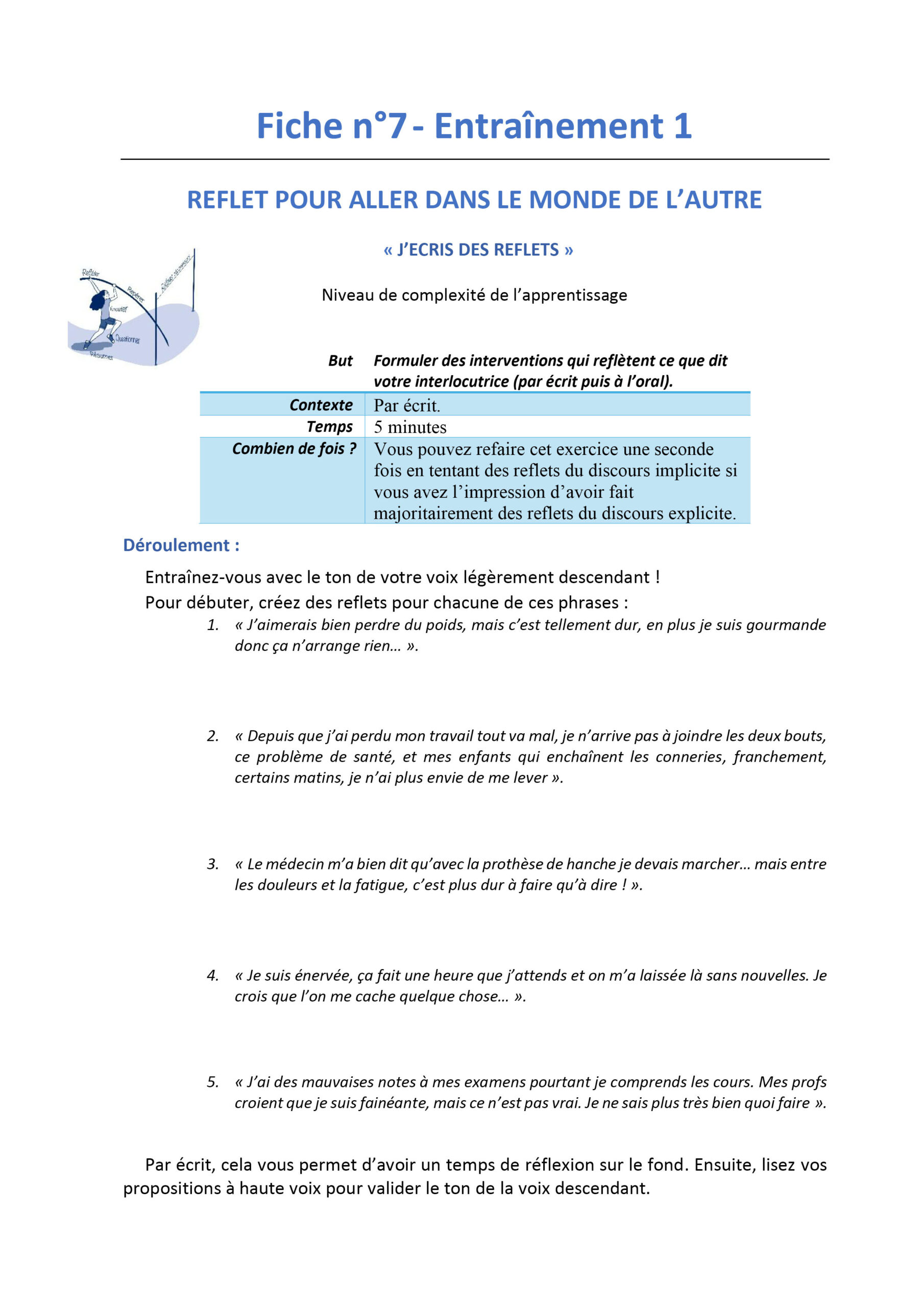 Fiche 6 - Entraînement 1
