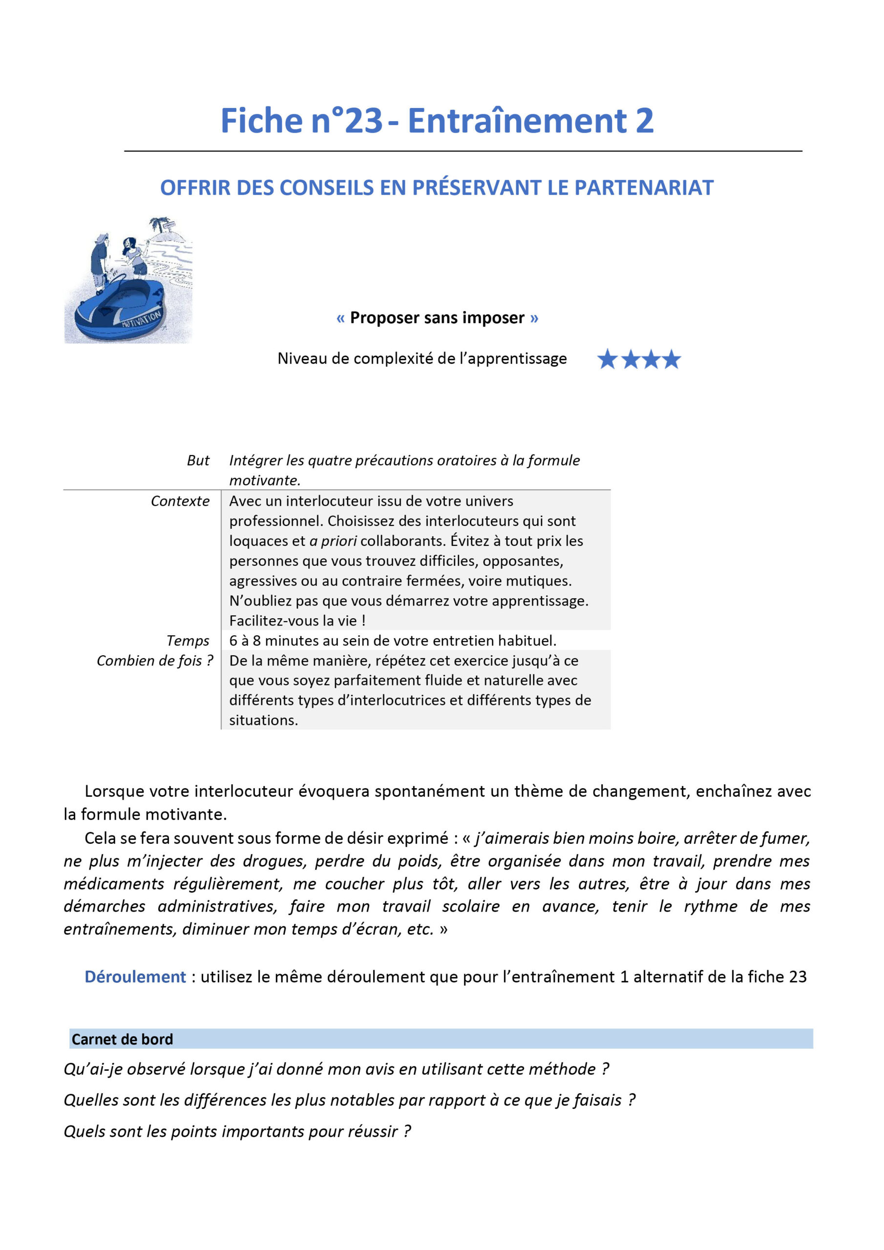 Fiche 6 - Entraînement 1 / Alternatif